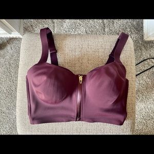 Victoria Secret Eggplant Sports bra with bra inside. 36 DD
